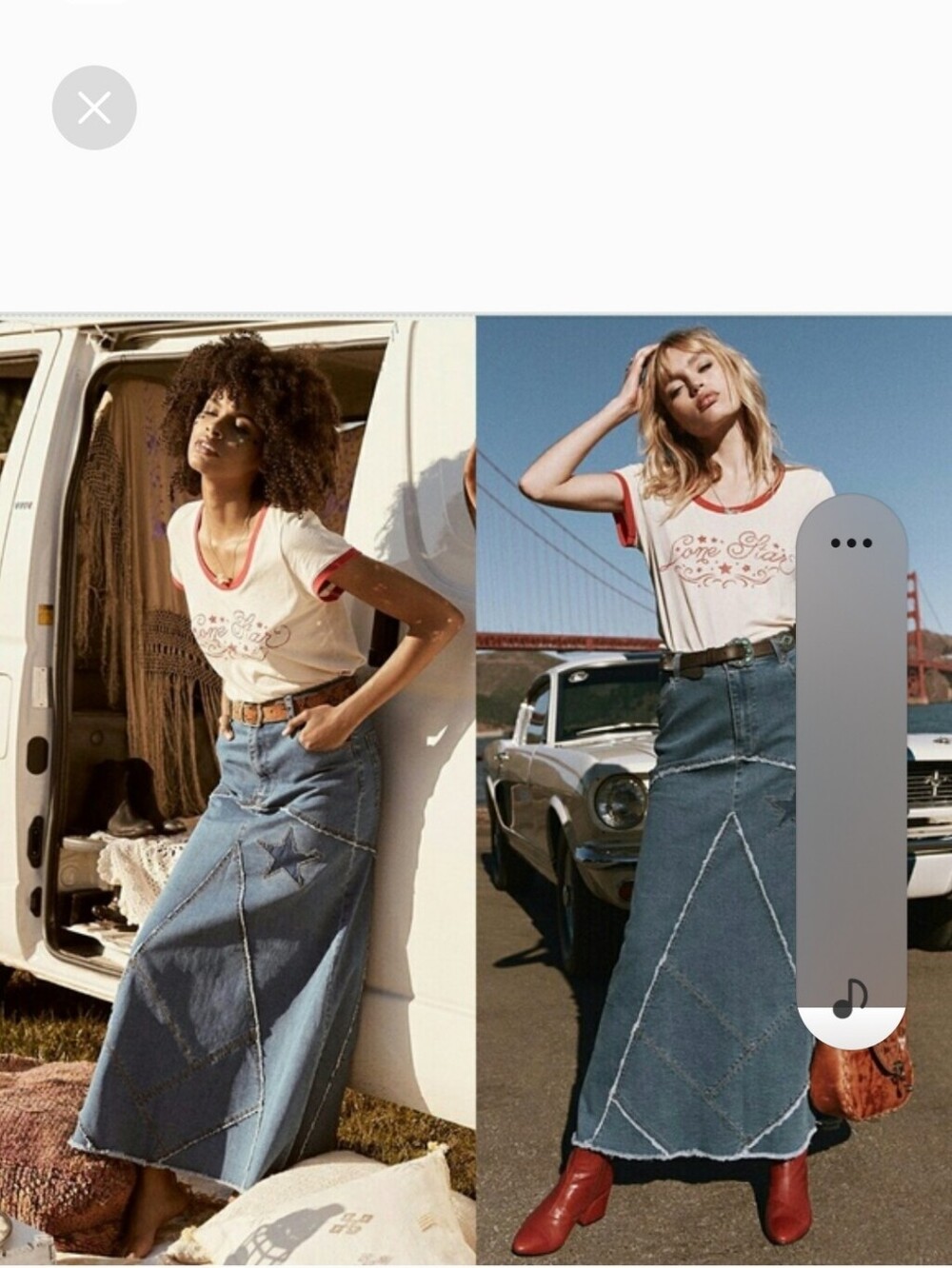 Spell & The Gypsy "Lone Star White Tee With Red Trim